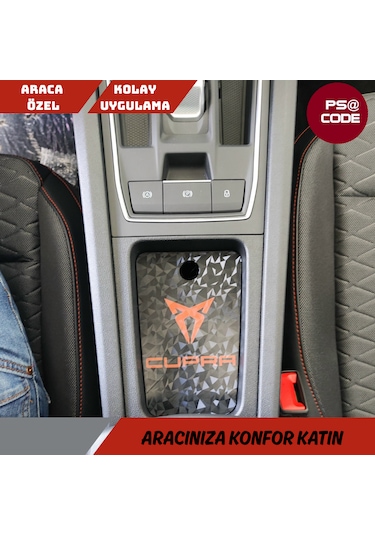 Toprakshop Cupra Formentor Bardaklık Ve Şarj Bölmesi Kapağı Prizma Görünümlü