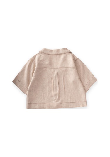 Cigit Keten Kalın Taba Dikişli Ceket 2-7 Yaş Naturel NATUREL