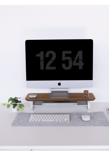 Küçük Monitör Standı Meşe