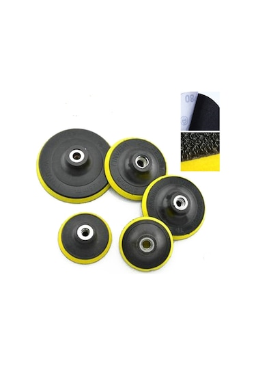 Sones 5 Adet Parlatma Diski Kendinden Yapışkanlı Sünger Disk Pnömatik Zımpara Vantuz, Boyut: 100mm M10