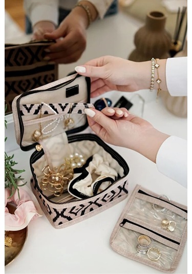 Bohe Seyahat Takı Makyaj Düzenleyici Çantası Mini Çanta