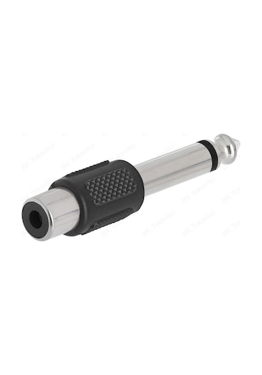 6.35mm 1/4" Mono Fiş Erkek - RCA Dişi Ses Jakı Dönüştürücü Adaptö