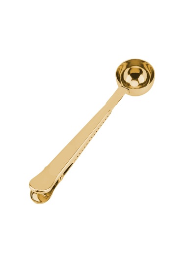 Yaozixa Stahl Altın Kahve Ölçü Kaşığı, Torba Kapama Klaması İle Çift Fonksiyonlu, Ev Ofis Kafe İçin Taze Tutucu Diğer