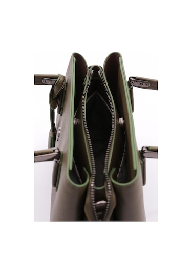 Dgn 549 Kadin Çiçek Süslemeli Fermuarli Çanta 549-2323-R0641 Haki