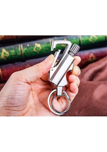 Dancemonkey Kalıcı Metal Çakmak, Dış Mekan Acil Durum Kibrit Ateşçi, Yeniden Doldurulabilir Siyah Siyah