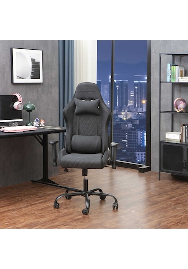 Adore Gaming Prime-x Pofesyonel Oyuncu Koltuğu - Koyu Gri Kumaş 69x119.5-130x76 Cm