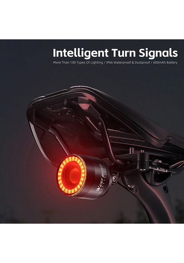 Mufunye Bisiklet Arka Feneri: Uzaktan Kumandalı Sinyal Ve Fren Işığı, Ip66 Su Geçirmez, Aydınlatma Ayarlanabilir, Çeşitli Demirlemelerle