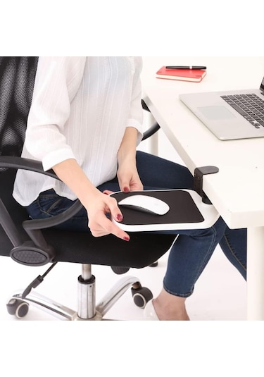 Masa Altı Mouse Pad, 360 Derece Dönebilen Basit Klipsli Mouse Pad, Klipsli Fare Platformu