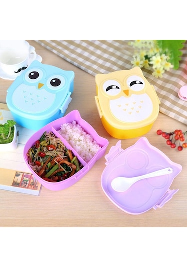 Suntek Baykuş Öğle Yemeği Kutusu Aperatifler Için Pembe Pembe