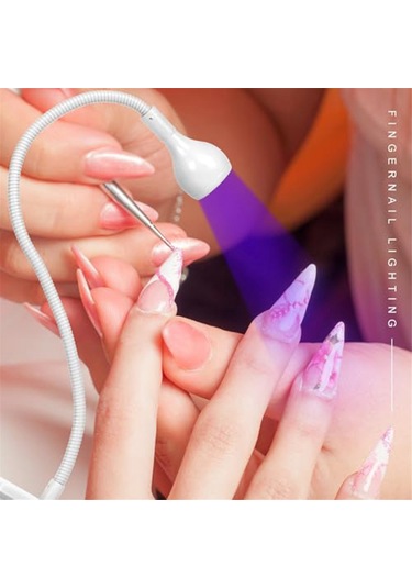 Xurunkeji Mini Uv Lambası, Esnek Kaz Boynu Klipsli Led Kürleme Lambası, Reçine Kürleme Tırnak Sanatı İçin Taşınabilir Küçük Tırnak Sanatı Uv Lambası