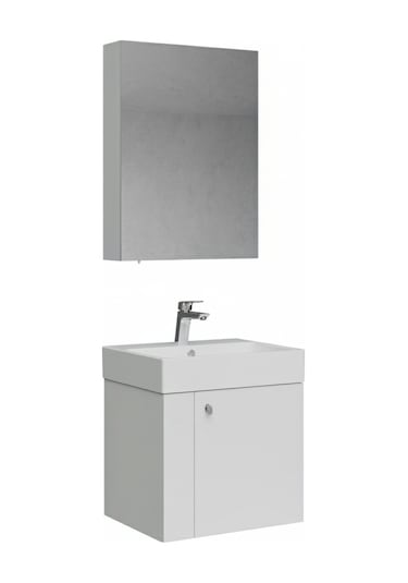 Creavit Font Lavabo Dolabı 50 Cm Ve Ayna Seti Beyaz
