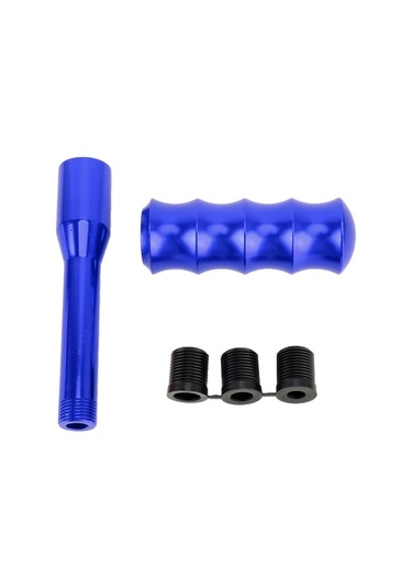 Sones Universal Araç Bükülmüş Desenli Dişli Kafası Vites Topuzu Mavi