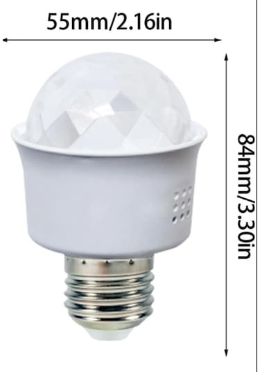 Rgb Işıklı Desenli Disko Parti Eğlence Ampülü E27 Duyulu 3w