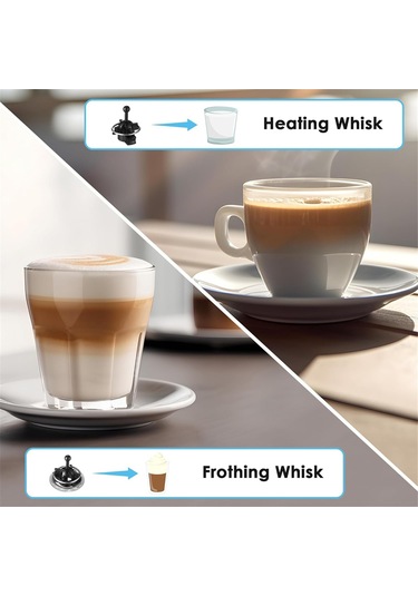 Nespresso Aeroccino 4 İçin Süt Köpürtücü Çırpıcı Ve Kapak Örtüsü, Siyah&şeffaf