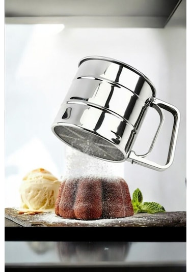 Un Eleği Paslanmaz Metal Pratik Un Ve Şeker Eleği Çok Renkli