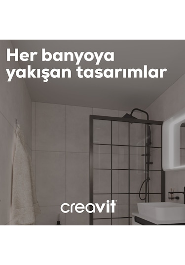 Creavit DR27014 Drop 2'li Bornozluk Krom