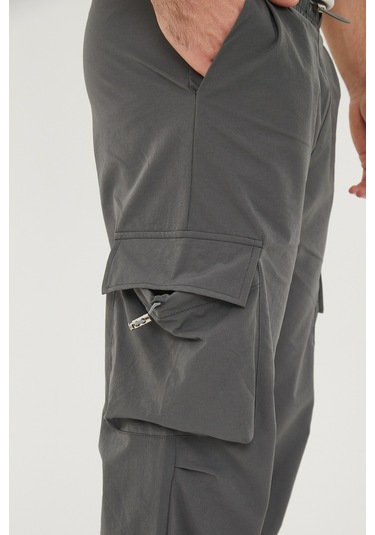 Camp Scoutland Camp550 Outdoor Tactical Kargo Cepli Ayarlanabilir Paçalı Oversize Erkek Jogger Yürüyüş Pantolonu Gri