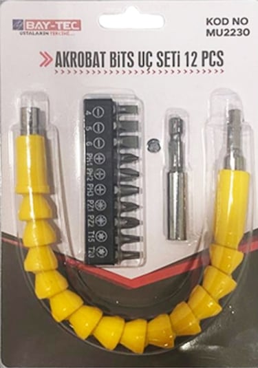 Bay-Tec Akrobat Bits Uç Seti 12 Parça - 300mm - Spiral Ucu