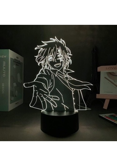 Szypzstore Gri Adam Allen Walker Anime 3d Erkek Için Gece Lambası 16 Renk Kız Odası Dekoru Illusion Led Lamba Usb Manga Allen Walker Şekil Uygun Çocuk Hayranları Yılbaşı Hediyeleri Ea5tzq Renkli
