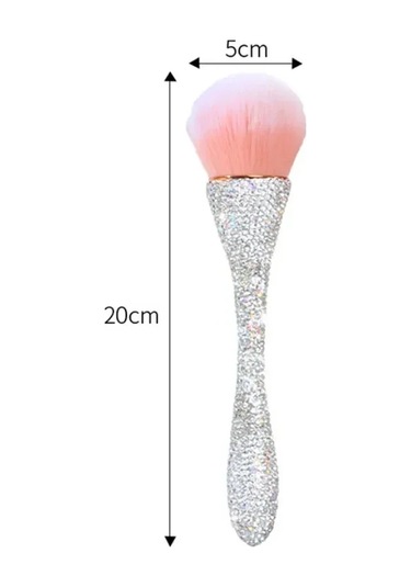 Profesyoneller Çivi Sanat Fırça Lüks Glitter Kolu Tırnak Fırçası Toz Temizleme 04