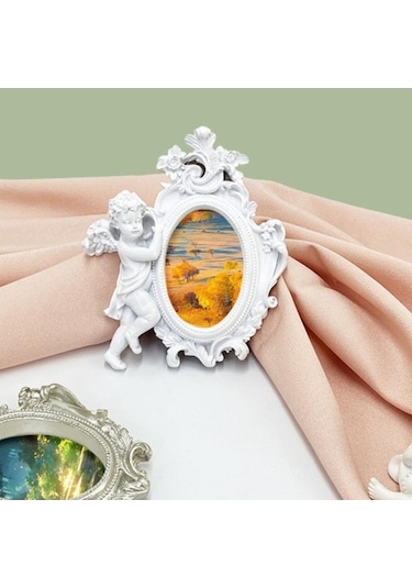 Pazly Süsleme Suntek Sanat Hediye Fotoğraf Çerçeve Beyaz Angel Vs