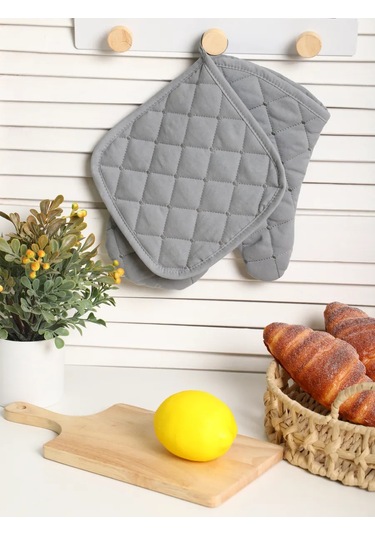 Lectus 2 Parçalı Mutfak Servo Seti 413729241 Gri