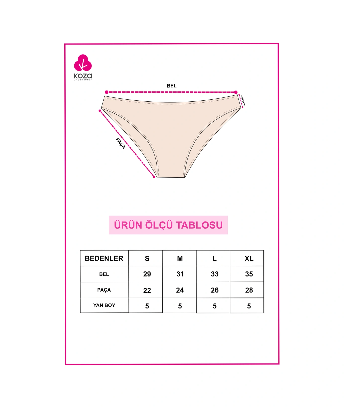 Kadın 7'li Likralı Külot Ko1007ktl L