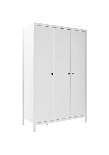 Rustik 3 Kapaklı Gardırop-mat Beyaz 125x196x54 Cm Gxyxd