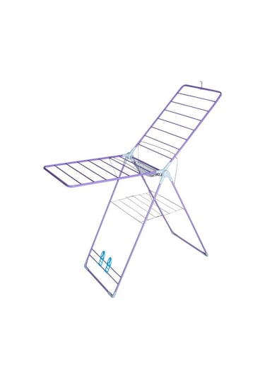 Safir Serisi - Miraç Full-hard Borulu Çamaşır Kurutmalık - Sepetli Çamaşır Kurutma Askısı Antrasit
