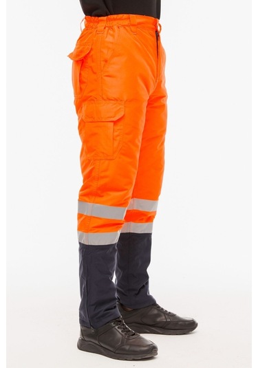Uniprom İş Pantolonu Su Ve Rüzgar Geçirmez İçi Elyaflı Kışlık Erkek Neon Turuncu