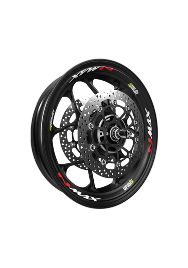Yamaha Nmax Jant Sticker Fosforlu Kırmızı