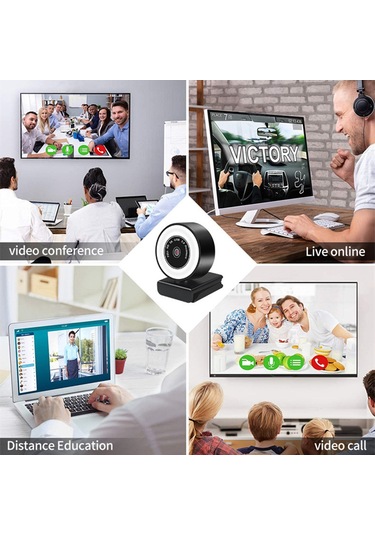 Folinda 5mp Otomatik Odaklı Usb Web Kamerası - 3 Seviye Güzellik Işığı, Gürültü Azaltıcı Mikrofon, 360 Döner, Usb 3.0, Dikdörtgen Tripod Ucu