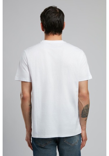 Lee Cooper Orsino Erkek O Yaka T-shirt Beyaz-19918 Beyaz