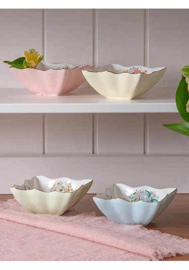 Lefard Krem Kabı Priz Sos Kabı 4 Parça Set 10 Cm Porselen 159720032