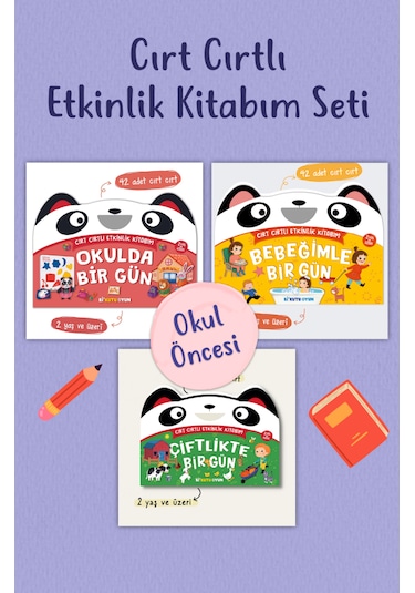 Cırt Cırtlı Etkinlik Kitabım Seti - 3 Kitap Bi Kutu Oyun