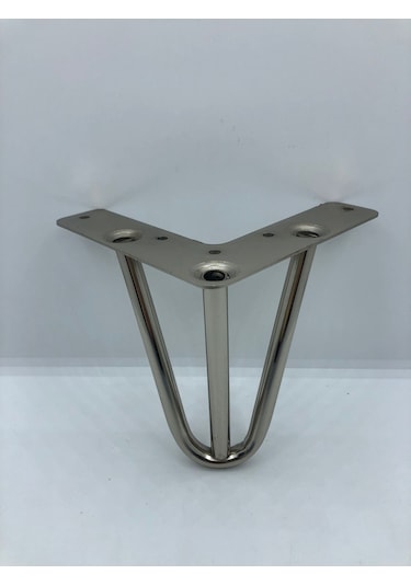 Metal,12 12 12 Cm Krom Kaplama Koltuk,dolap,baza, Ayağı 4 Adet