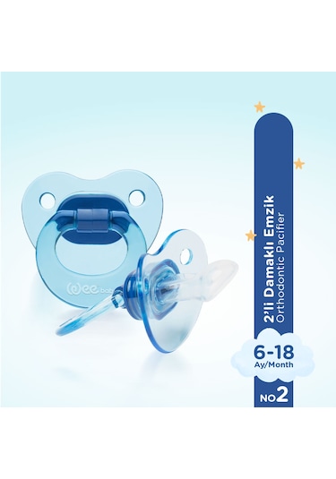 Wee Baby 2’li Damaklı Emzik No:2 Erkek 6-18 Ay