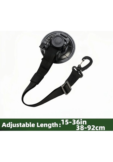 Sunshine011 Sportulı Siyah Kapı Tutucu Kayışı - Rüzgar Ve Su Geçirmez Dayanıklı Siyah