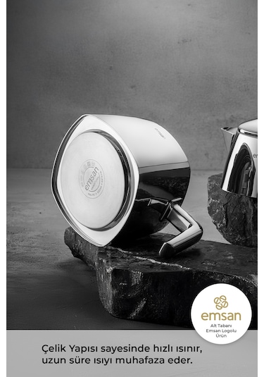 Emsan Tea Time Çaydanlık Takımı 1.00-2.00 Lt Gümüş