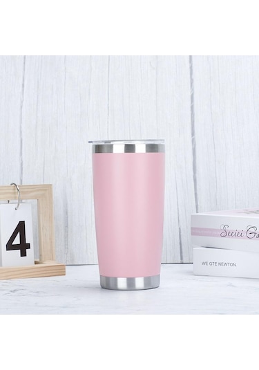 Pembe Termal Kupa Bira Bardağı Tumbler Paslanmaz Çelik Çift Duvar Vakum Yalıtımlı Kahve Çay Kupa Geniş Ağızlı Su Şişesi Drinkware Zh Pembe