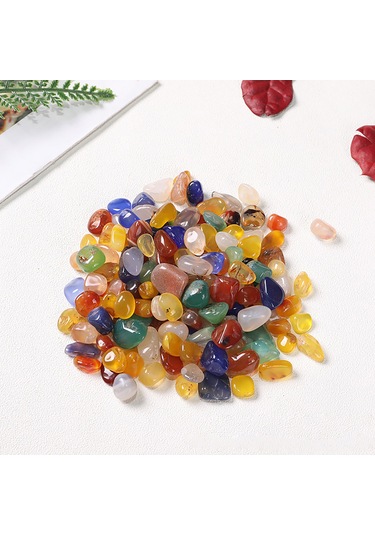 Aubyhe Doğal Ağaç Taşı Kırıkları, Cila Yapılmış, Renkli, 7-9mm, 100g, Akvaryum Dekorasyonu, Dıy Malzemesi