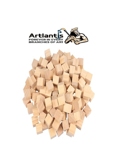 Naturel Ahşap Küp Bloklar 5x5x5cm 12 Adet Ahşap Naturel Kare Blok Eğitici Geliştirici Oyuncak Küp Matematik Birim