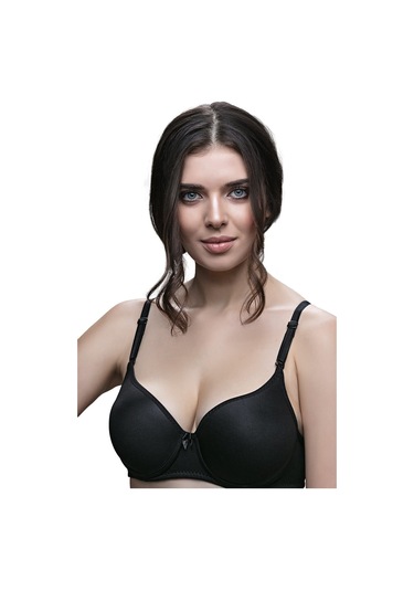 Kadın Siyah Telli Dolgusuz / Desteksiz Sütyen Siyah