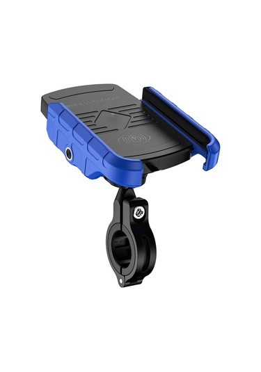 Sones M9 Motosiklet Kablosuz Şarj Cep Telefonu Braketi 15w Hızlı Şarj Cep Telefonu Navigasyon Braketi Mavi