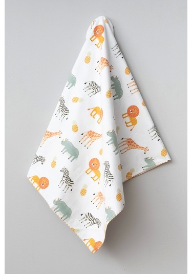 Sevimli Hayvan Desenli Unisex Pazen Battaniye Sıcak Ve Rahat Bebek Battaniyesi Çok Renkli