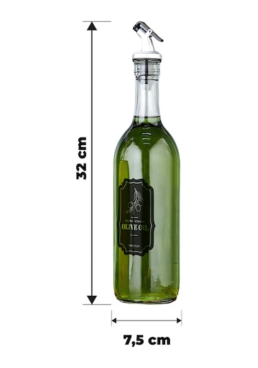 750 Ml Cam Yağdanlık - Yeşil Açık Yeşil