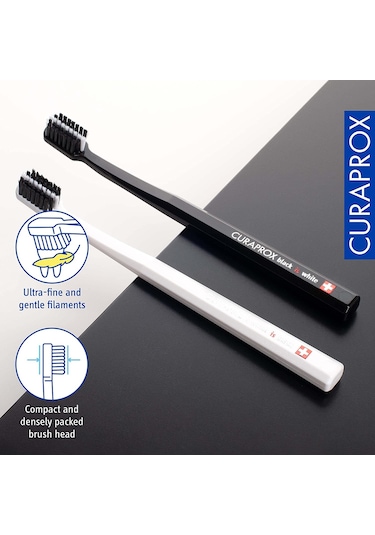 Curaprox 5460 Black Is White 2'li Diş Fırçası