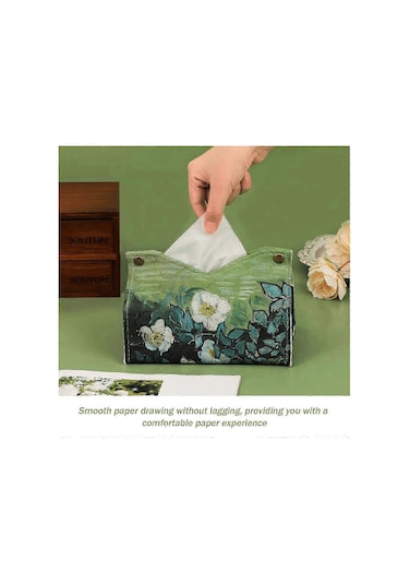 Dikdörtgen Mendil Kutusu Kapağı, Güzel Mendil Kutusu Kapağı, Pu Deri Mendil Kutusu Kapağı Tutucu, Ev, Araba Ve Ofis İçin Dekoratif Düzenleyici-style1317-