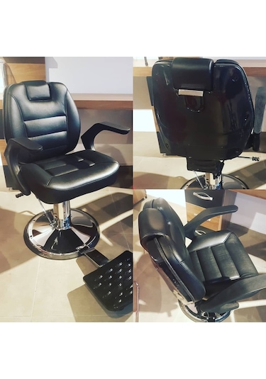 Hidrolik Çizgi Desen Berber Koltuğu