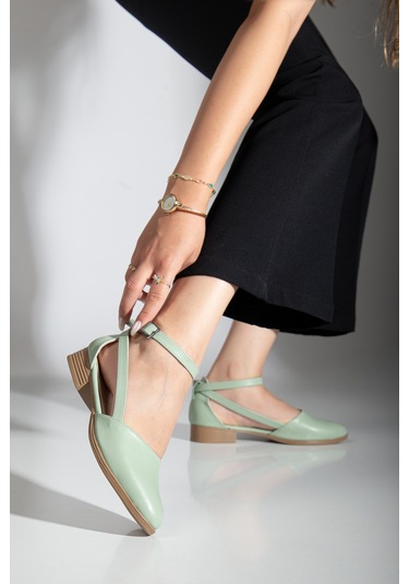 Rayna Kısa Topuk Cilt Ayakkabı Yeşil